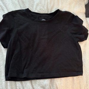 Urban Outfitters Cropped Black Tee - Small